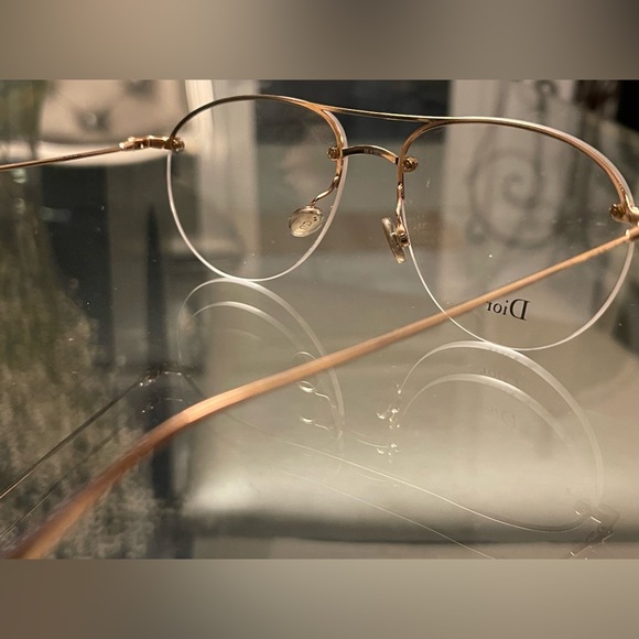 New Dior Aviator Style Gold Frame Eyeglasses Ret. $460 - Picture 16 of 16